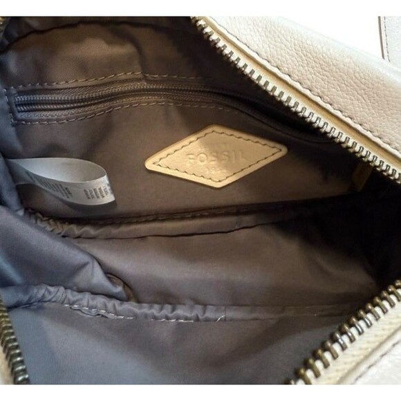 Fossil Maisie White Colored Dots Oval Crossbody Bag $118 MSRP Boho - Cute - Picture 3 of 10